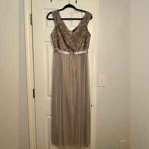 Lovely Grace gold formal dress, XL/ 16.
